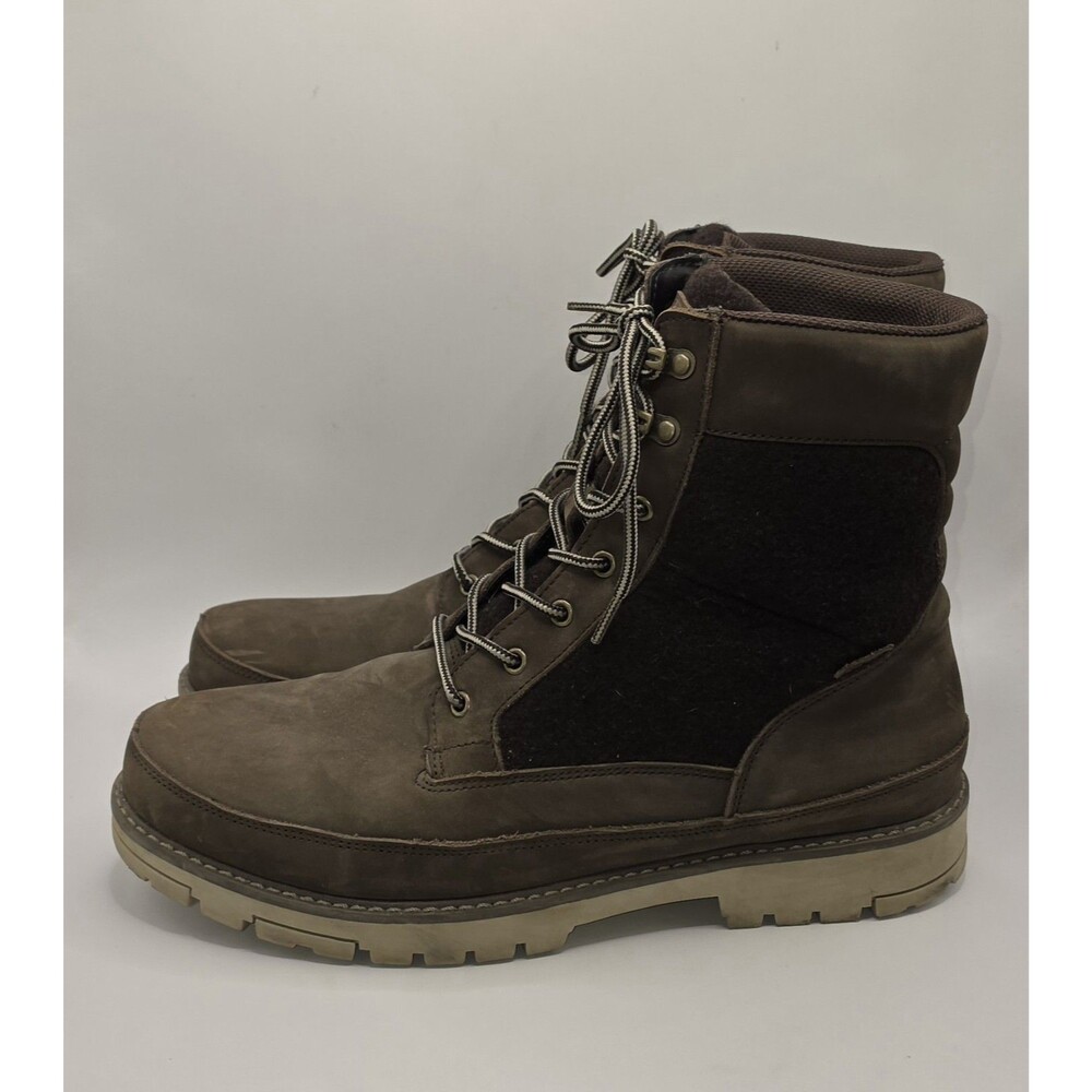 Levi's Levi Strauss Brown Torsten Neo Leather Boots Wool Sides Mens Size 13